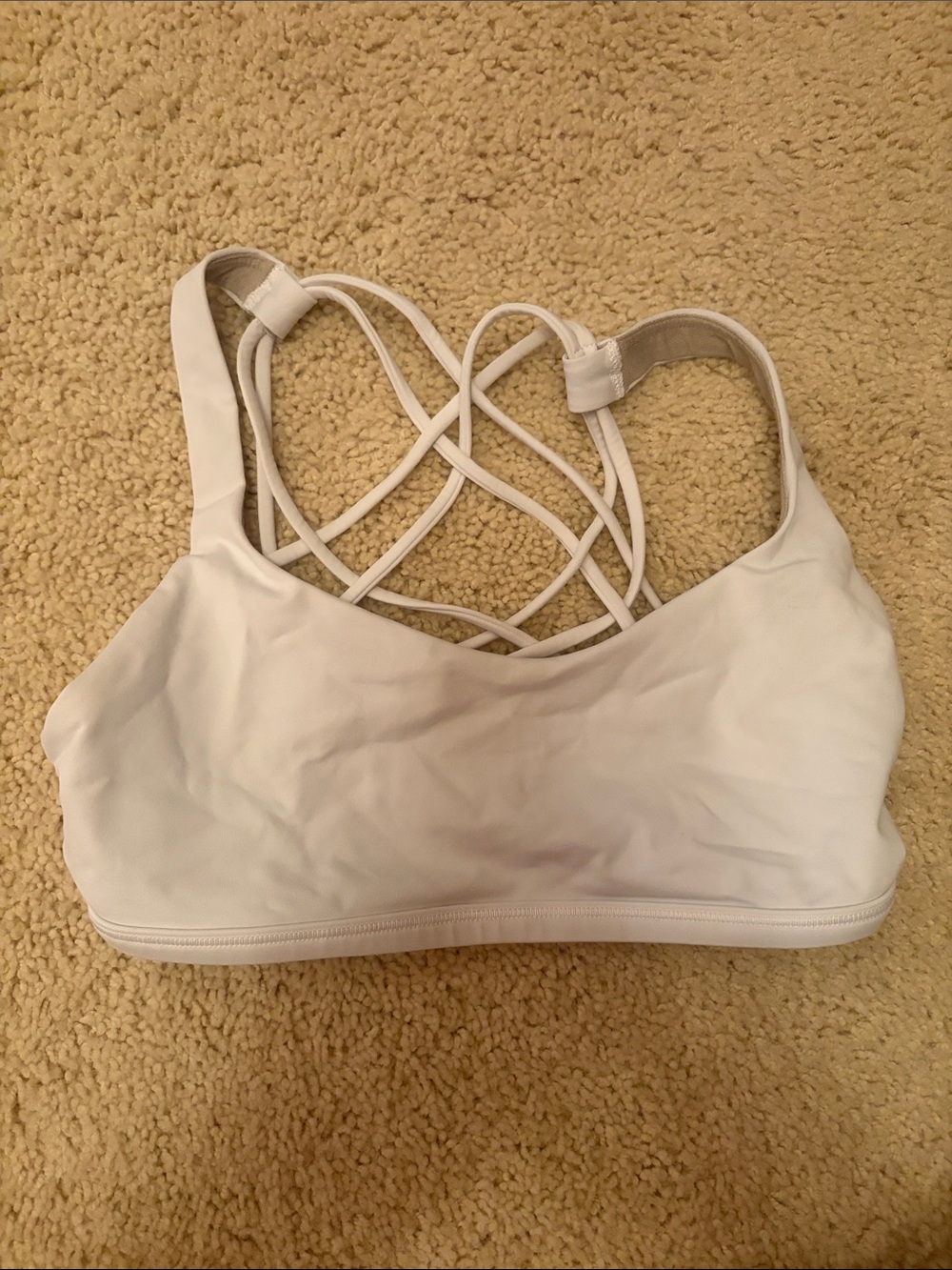 lululemon athletica White Strappy Back Sports Bra